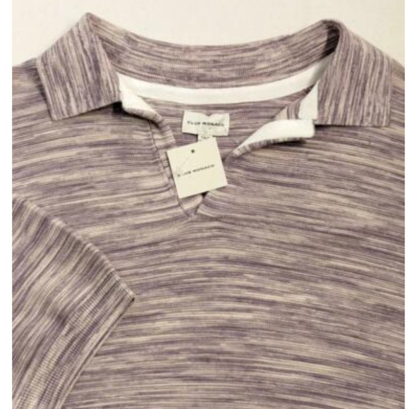 Space Dye Johnny Collar Sweater - New With Tags - NEVER WORN - Purple - Picture 3 of 4